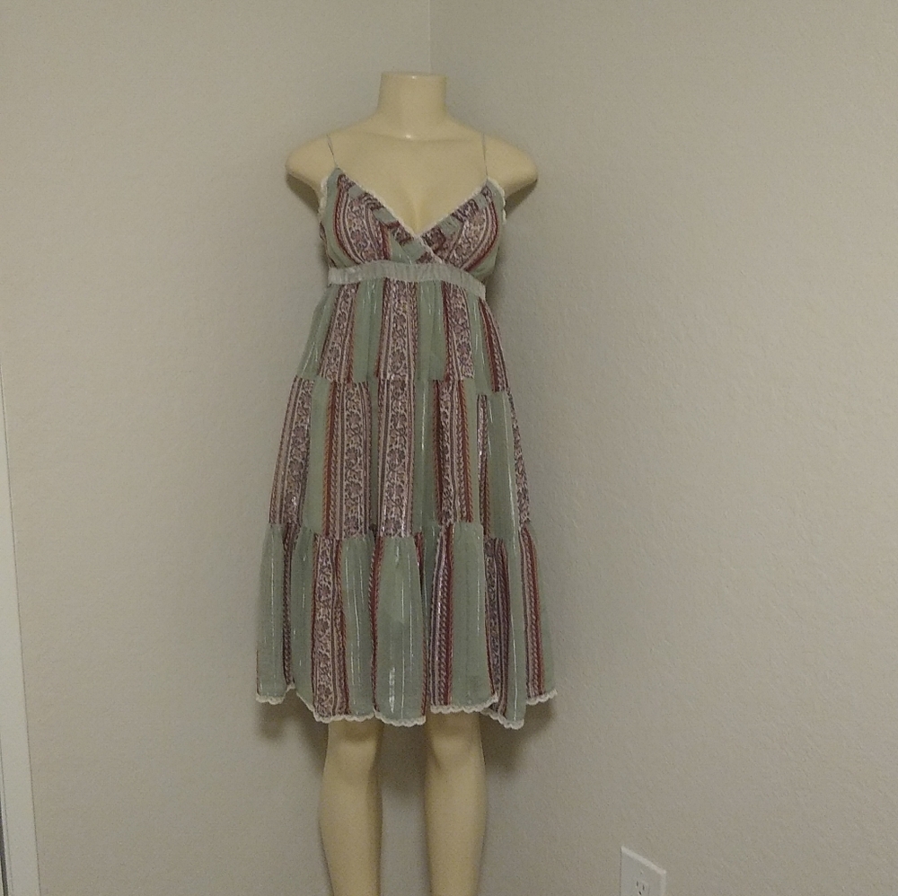 Multicolored Lux Casual Multitiered S Halter Dress -- Final Price